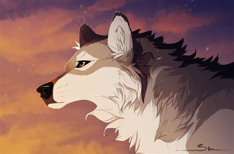 Tranquility By Naviira On Deviantart Wolf Drawing Anime Wolf Wolf