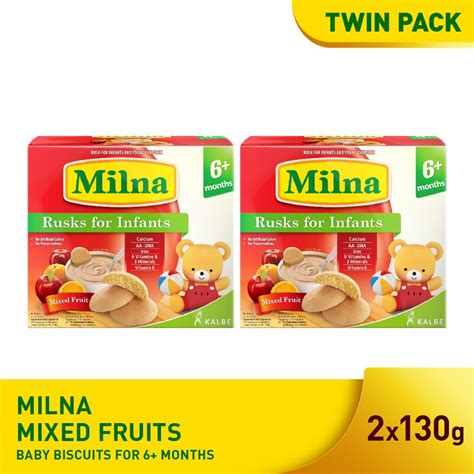 Milna Baby Biscuit Twin Pack Mixed Fruit 2 X 130g Shopee Philippines
