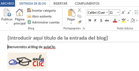 Curso Gratis De Word 2013 Aulaclic 24 Publicar En Un Blog Con Word