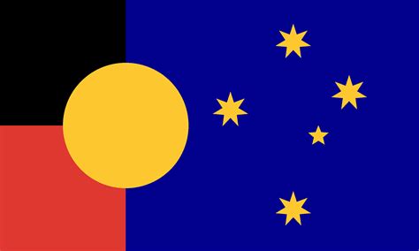 Mash Up Of Australia S National And Aboriginal Flags R Vexillology