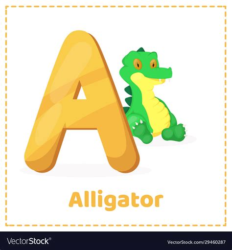 Alphabet Printable Flashcards With Letter A Vector Image