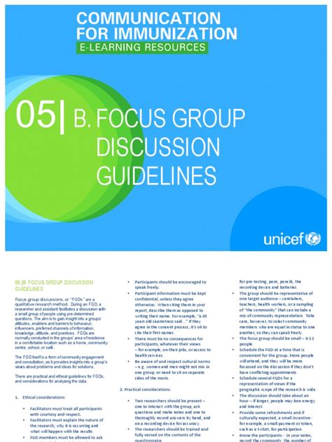Focus Group Discussion Guidelines Pdf Focus Group Data