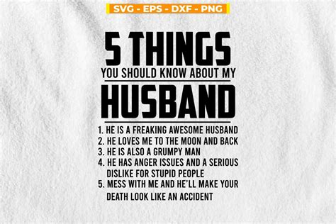 5 Things You Should Know About My Husban Graphic By Svgitemsstore