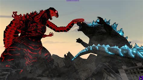 Sfm Shin Godzilla Vs Godzilla 2014 By Shadowspringlock Illustration