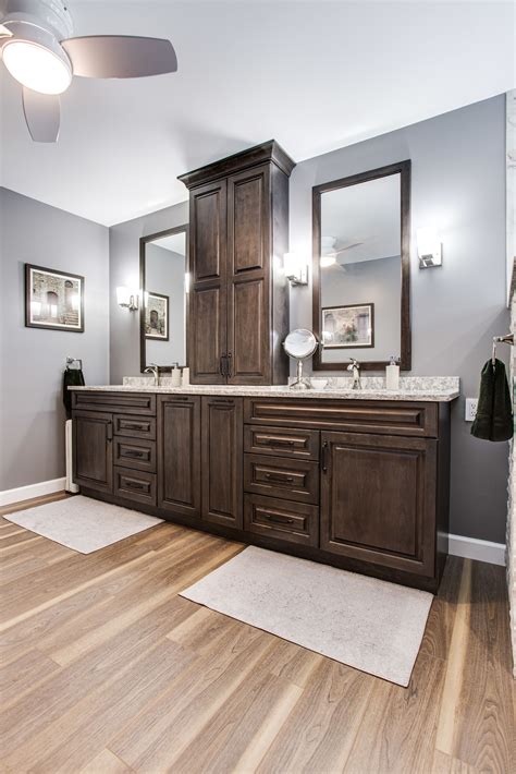 Dark Stained Cabinetry Dark Wood Vanity Bathroom Luxury Master