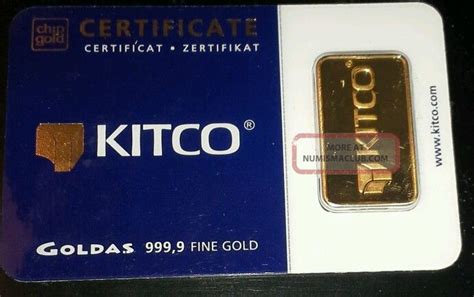 Gold 20 Gram Ingot Bar Kitco