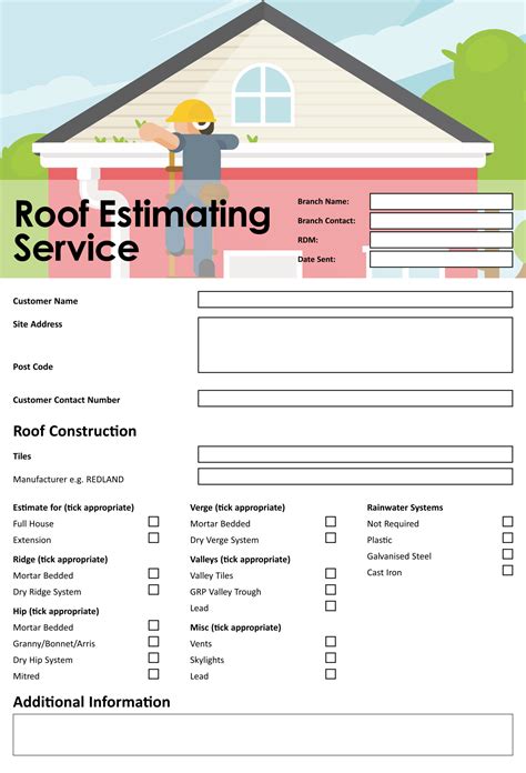 Printable Roofing Estimate Pdf Printable Templates