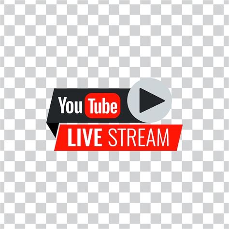 Premium Vector A Youtube Live Stream Logo With A Video Button