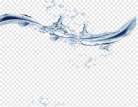 Free Download Blue Water Flow Splash Effect Element Blue Water