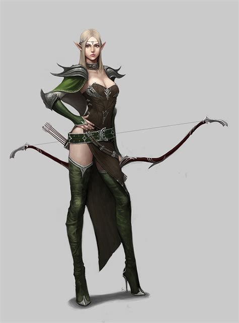 Elven Archer By Dimelife On Deviantart Warrior Woman Female Elf Elf