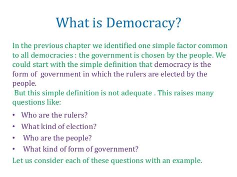 What Is Democracy