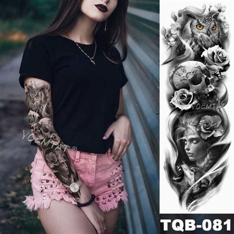 large arm sleeve tattoo midnight leopard beauty girl in 2021 arm sleeve tattoos sleeve