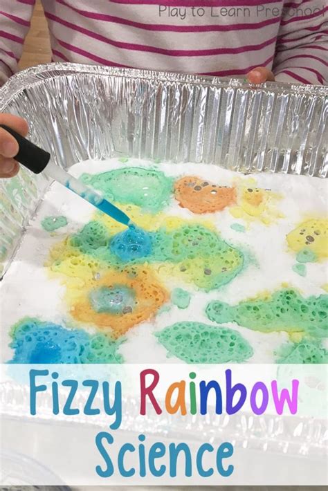 Fizzy Rainbow Science Activity For Preschool Students