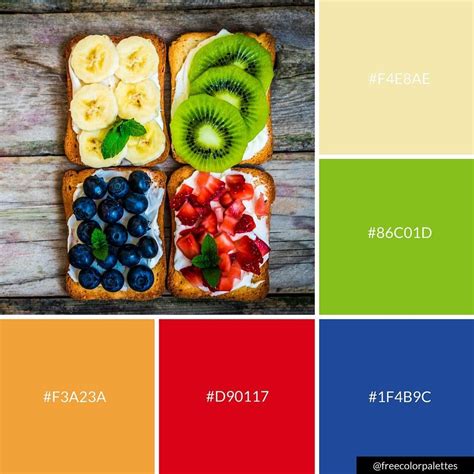 Fresh Fruit Dessert Healthy Living Color Palette Inspiration