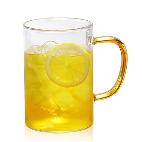 Gold Handle High Borosilicate Drinking Glass Tea Cup Glass Tea Glass Tea Cups Drinking Glass