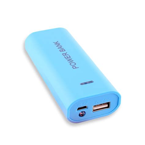 New Blue 5v Rechargeable Usb Power Bank Pack 2pcs 18650 Battery Diy
