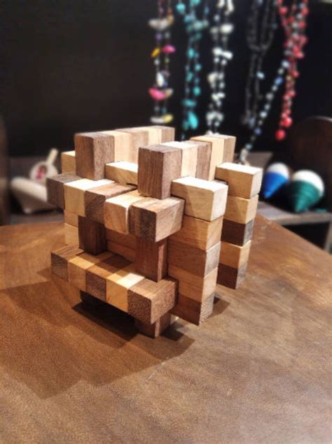 Matrix Puzzle Difficult Wooden Puzzle Interlocking Puzzle Etsy