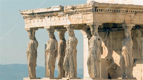 Caryatids Statues At Acropolis In Greece — Stock Photo © Bilisanas