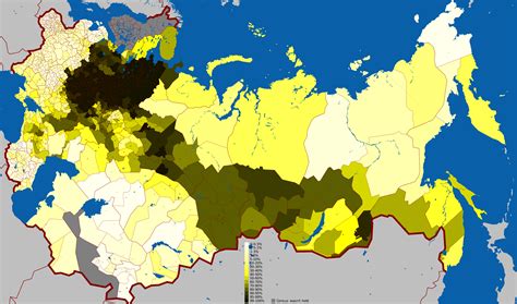 Russian Language In The Russian Empire 1897 4648 × 2744 Mapporn