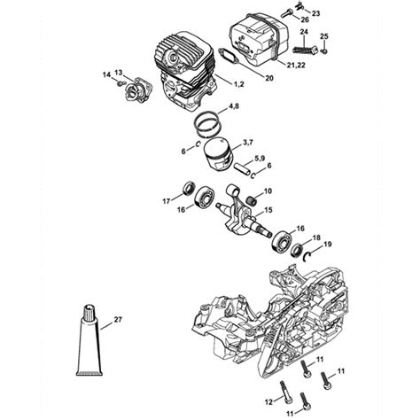 Stihl Ms 271 Chainsaw Ms271 Parts Diagram Cylinder
