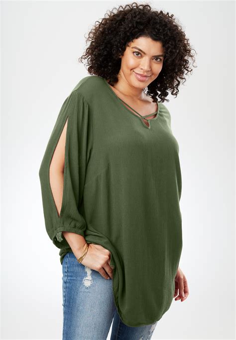 Woman Within Clearance Tops Plus Size Paul Smith