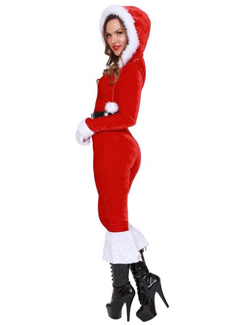 Red White Womens Mrs Claus Costume Women S Christmas Costumes