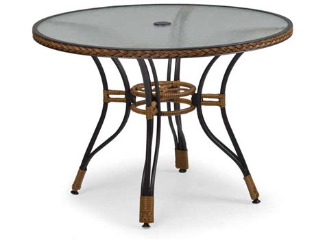 4.8 out of 5 stars 4,011. Palm Springs Rattan Aluminum 3200 Series 40 Round Black Dining Table w/ Glass Top | 3240