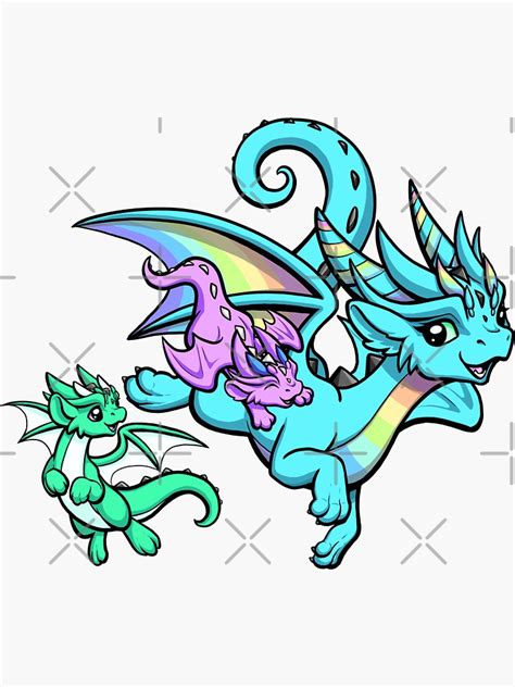Rainbow Mama Dragon Sticker By Bgolins Redbubble