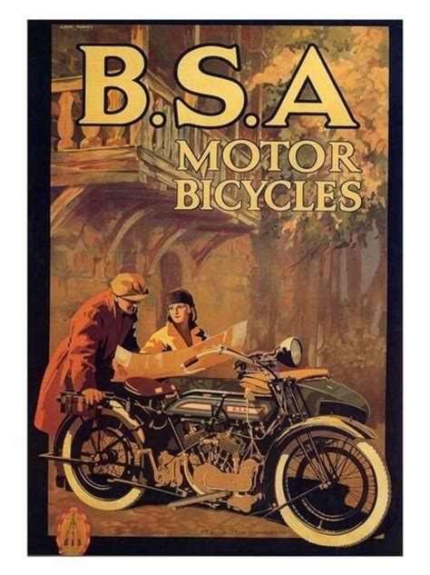 Bsa Motor Bicycles Vintage Ad Vintage Motorcycle Posters Bsa