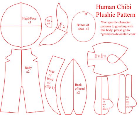 Human Chibi Plushie Pattern By Grnmarco On Deviantart Plushie