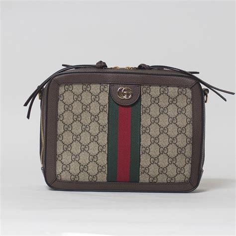 Gucci Gg Supreme Ophidia Small Brown Canvas Shoulder Bag Tradesy