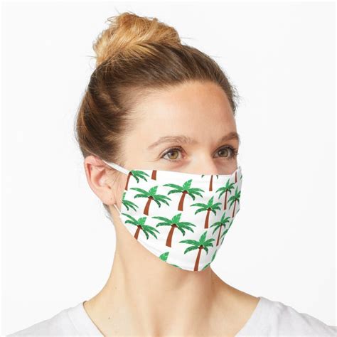 Palm Tree Pattern Mask By Explorestore In 2020 Mask Design Mask