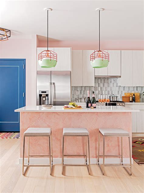 A Playful Fashion Inspired Pink Kitchen In A Seaport Condo