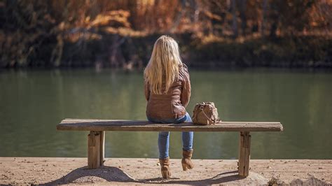 Girl And Bench Wallpapers Wallpaper Cave