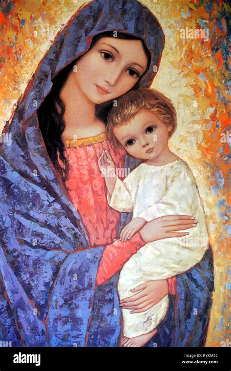 El Monasterio De La Visitación Virgen María Y El Niño Jesús La Pintura