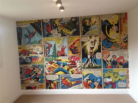 Marvel Comic Wallpaper Ronnies Bedroom