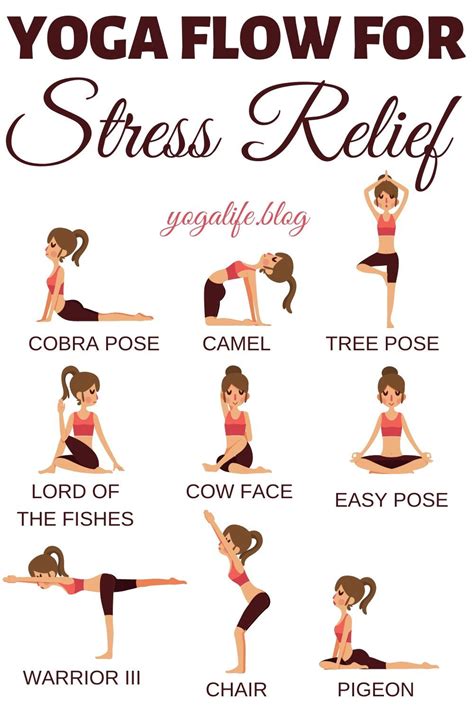 10 Easy Poses For Stress Relief Yoga Life Yoga Sequence For Beginners Easy Yoga For