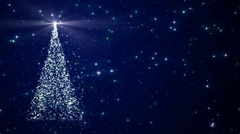 Merry Christmas Greeting Video Card Christmas Tree With Shining Light