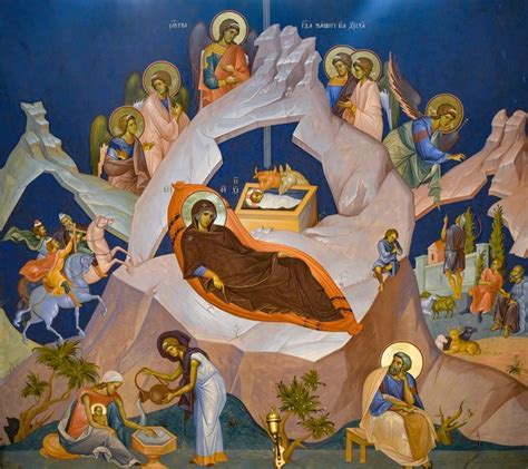 Православная икона Вертеп Рождество