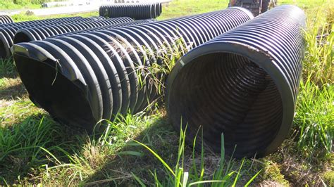 Qty 2 Black Culvert Pipes 16 Length 36 Dia