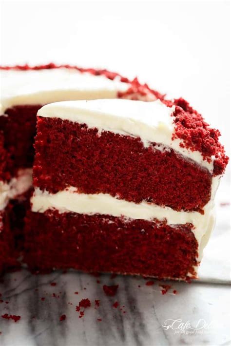 The Most Incredible Red Velvet Cake With Cream Cheese Frosting Is