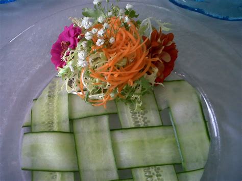 Plate Garnishes Zucchini Catering Parties Plate Vegetables