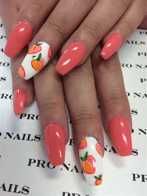 Peaches 🍑 Nails Peach Nails Peach Nail Art Nail Designs