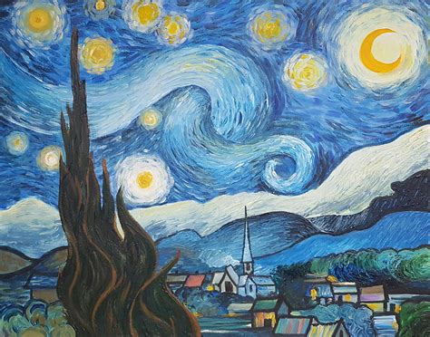 The Starry Night By Vincent Van Gogh Reproduction Sta