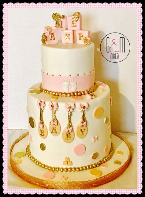 Pink And Yellow Baby Shower Cake Baby Shower Cake Explore Sweet