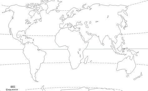 Carte Vierge Oc Ans Et Les Continents