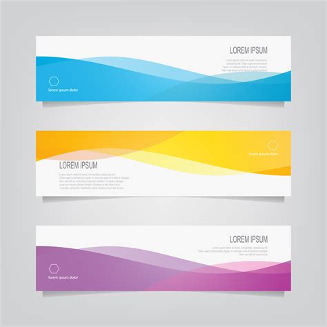Set Of Abstract Wavy Color Banners 676237 Vector Art At Vecteezy