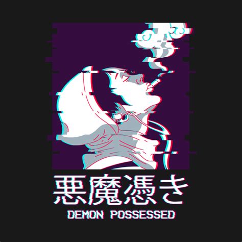 Demon Possessed Edgy Anime Boy Vaporwave Weeb Vaporwave Aesthetic T