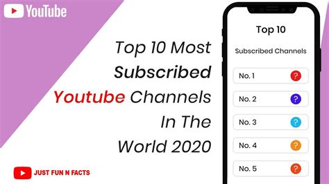 Top 10 Most Popular Youtube Channels 2020 Youtube