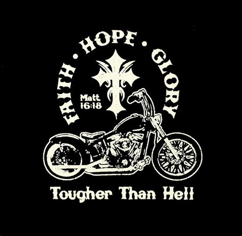 Bikerornot Store Faith Hope And Glory Christian Biker T Shirt